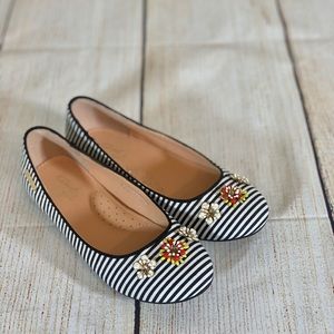 Girls striped flats